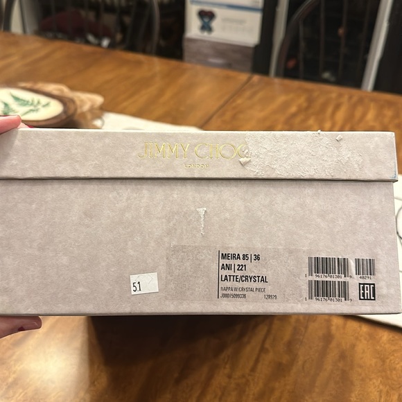 Jimmy Choo Meira Embellished High Heel Slide Sandals Size 36 NEW - Picture 16 of 16